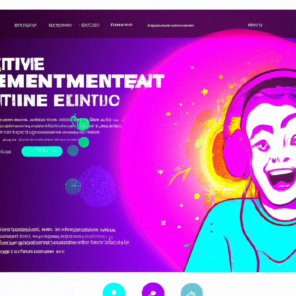 Portrait of a creator streaming with colorful lights